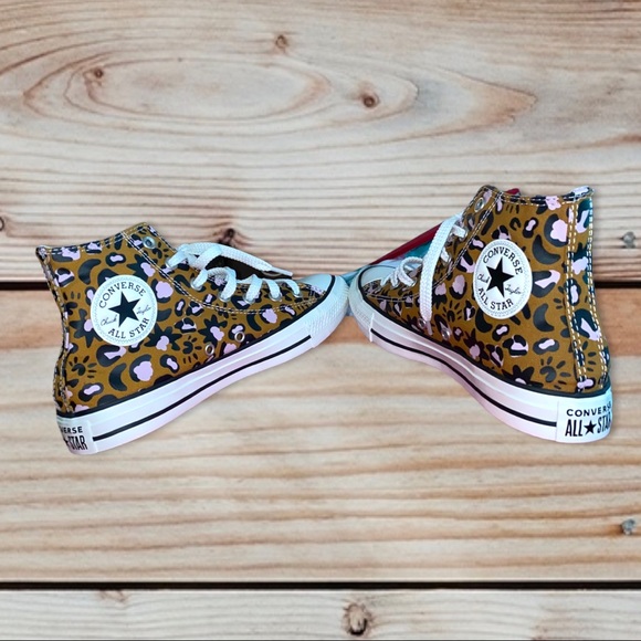 Converse Chuck Taylor Brown Leopard and Pink Spots Make Magic- Women’s Size 7.5 - Picture 4 of 10